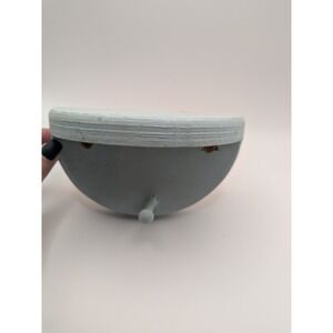 Wall Mounted Shelf Rustic Wood Half Moon Display Hook Decor Light Blue‎ 6.5x4x3
